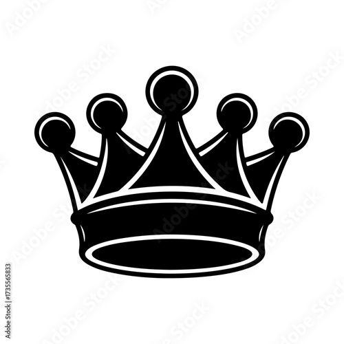 Illustration of a kings crown isolated on white background. Design element for emblem, sign, poster, badge. Vector illustration