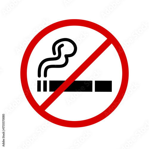 no smoking sign vector on white background