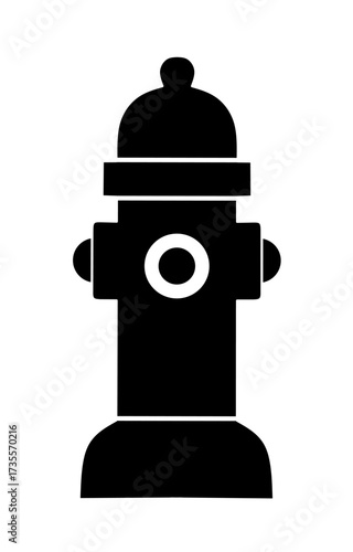 fire hydrant icon vector on white background
