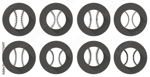 flat baseball laces vector illustration