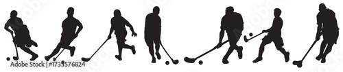 floorball icons vector illustration