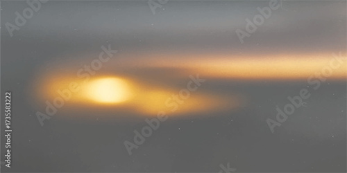 Beautiful orange and blue sunset over the sea and sky, with clouds and sunlight on the water horizon at dusk