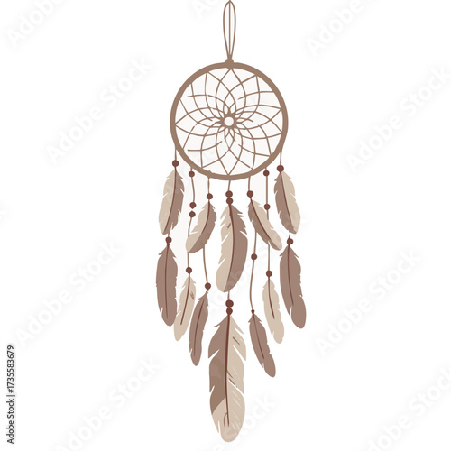 Bohemian Dreamcatcher with Feathers and Beads.