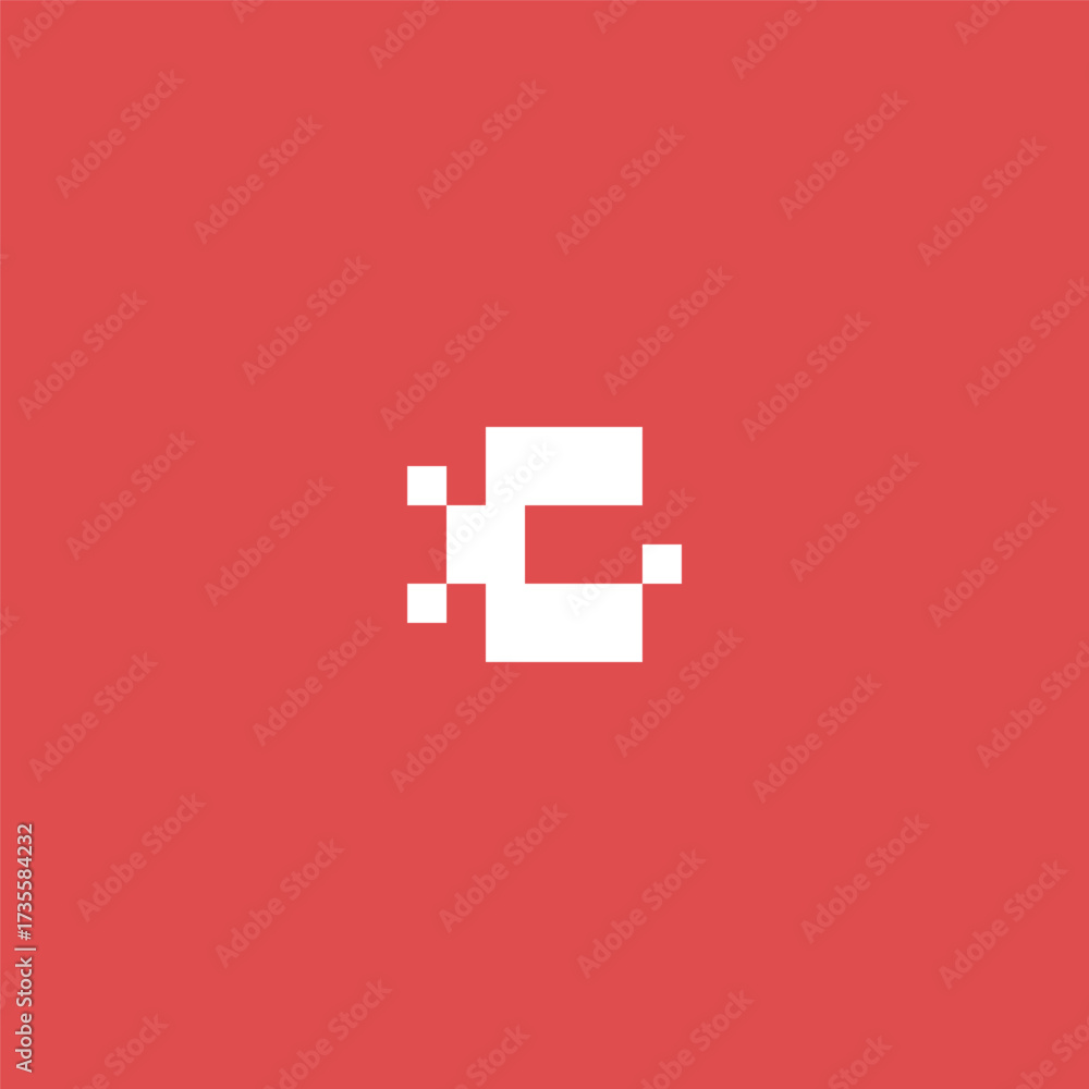 Obraz premium Letter C initial technology logo design template