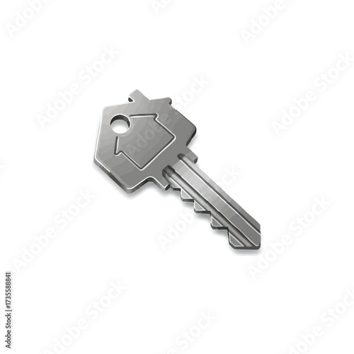 House Shaped Key Symbolizing Home Ownership.