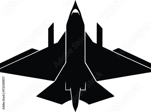 fighter jet silhouette, combat plane
