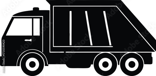 garbage truck symbol, sanitation service
