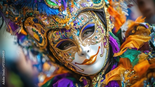 Wallpaper Mural Colorful venetian carnival mask with intricate design and detail. Happy Carnival, Brazil, South America Carnival Torontodigital.ca