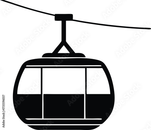 cable car silhouette, aerial tramway
