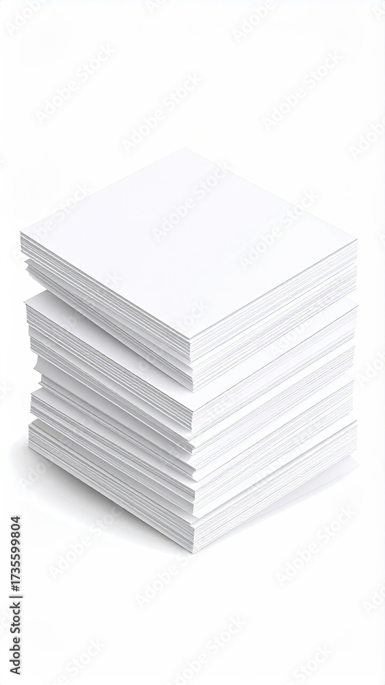Fototapeta premium Stack of white paper sheets (2)