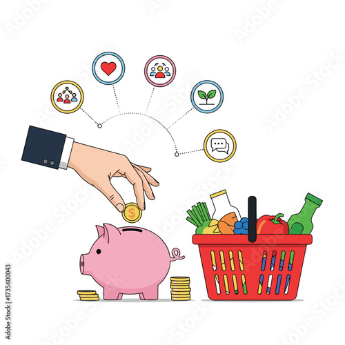 Saving for a happy and healthy family life with smart shopping choices.