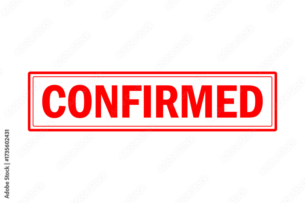 Fototapeta premium CONFIRMED - Red Rubber Stamp With text message CONFIRMED 