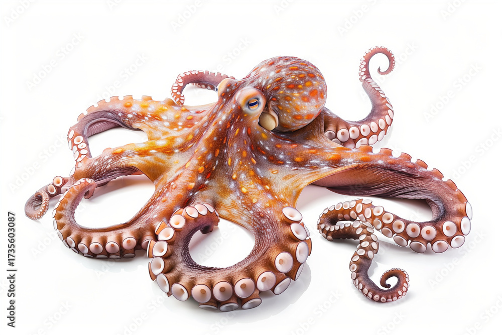 Obraz premium Octopus on white. Octopus on isolated white background isolated on white background