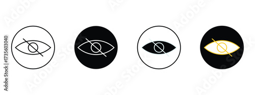Blindness, hide icon vector. visibility settings, privacy protection, and modern user interface symbol. vector illustration.