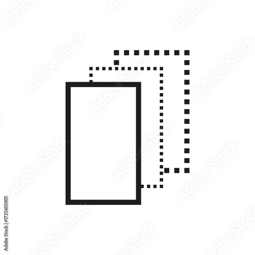 Document and arrows. Data migration icon. Transfer process symbol. Vector information illustration.