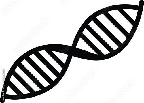 dna silhouette vector, genetic helix illustration
