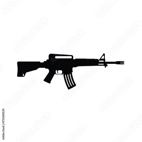 Modern assault rifle silhouette