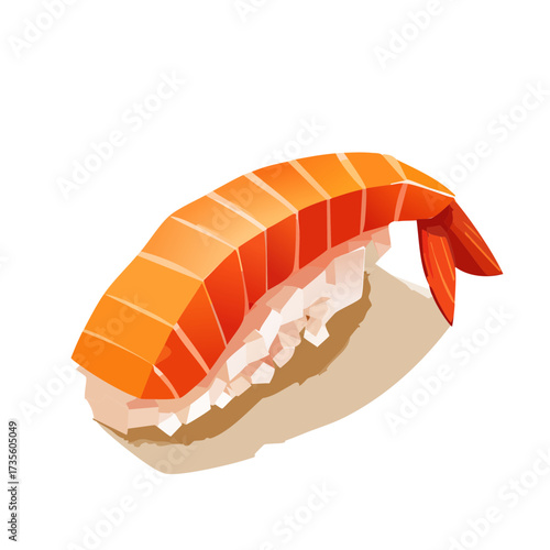 3D Shrimp Icon