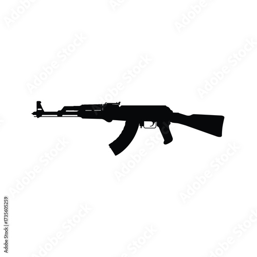 Ak 47 assault rifle silhouette