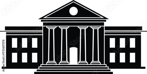 Classic government building with columns and pediment