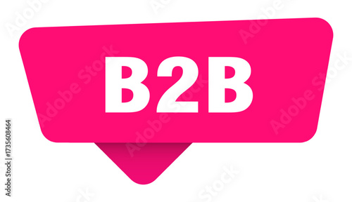 b2b magenta sticker isolated on transpatent background. b2b sign