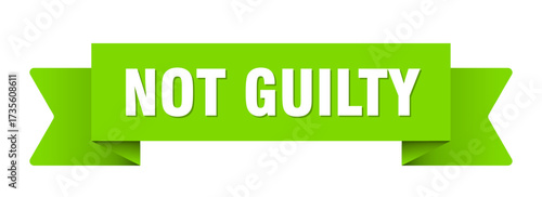 not guilty ribbon isolated on transparent background. not guilty ribbon