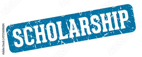 scholarship rectangular sign. scholarship stamp