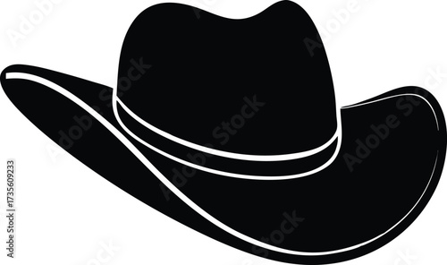 cowboy hat icon, ranch style symbol
