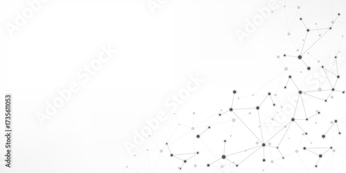 Molecular structure and genetic engineering, molecules DNA, neural network, scientific research. Abstract background for innovation technology, science, healthcare, and medicine