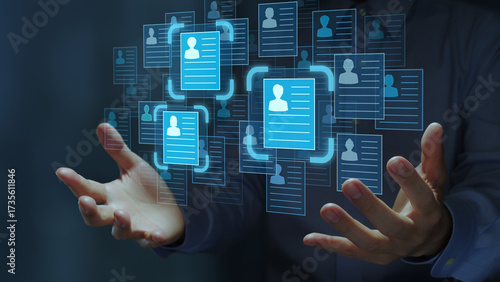 Quadro em tela Recruitment and resume screening