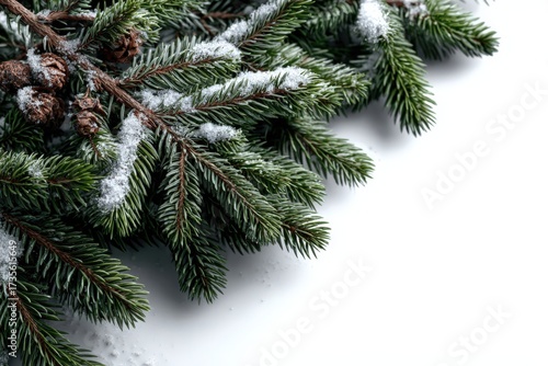 Wallpaper Mural Pine cones and red berries adorn the branches of the tree Torontodigital.ca