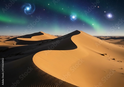 Wallpaper Mural Desert Dunes Under a Starry Night. Torontodigital.ca
