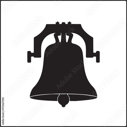 Liberty Bell vector icon isolated on white background