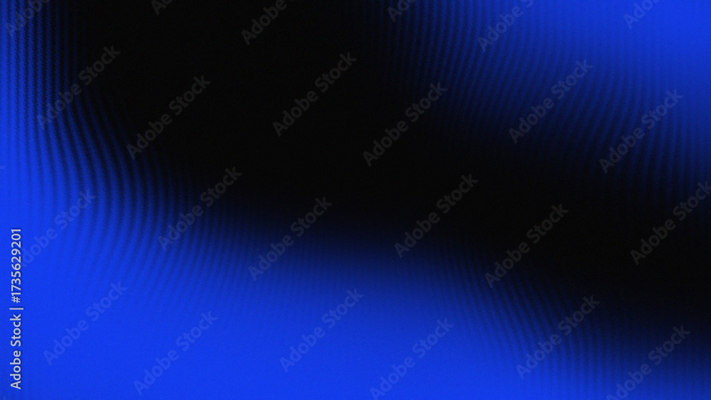 Obraz premium Electric blue wave gradient abstract background - Vivid electric blue gradient with soft wavy light texture and dark contrast, creating a futuristic and modern abstract background for design or motion