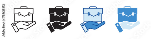 Job Profession Multistyle Vector Icon Isolated On White Background