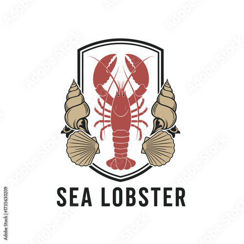 sea lobster illustration background pattern vector design, food