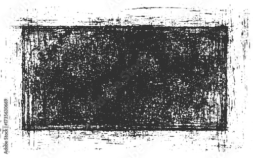Vector black square grunge frame on a transparent background.Black boarder - Hi Res black brush stroke frame isolated ink splatter set paint brush stroke kit vector.Vector black square grunge frame on