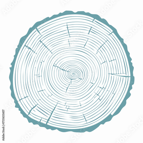 Tree ring wood circle set. Hand drawn tree ring pattern, line ripple circle wood texture. Wood organic slice line design. Vector illustration.