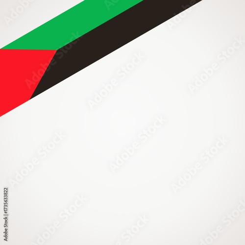 Corner ribbon flag of Martinique for a top left area of a page.