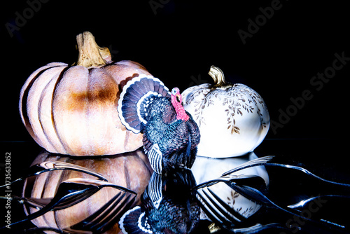 Canvas Print Thanksgiving the in the dark with lonexposure