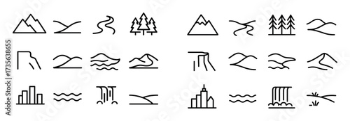 Minimalist Scenery Icons