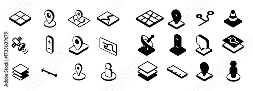 Isometric Map Icons