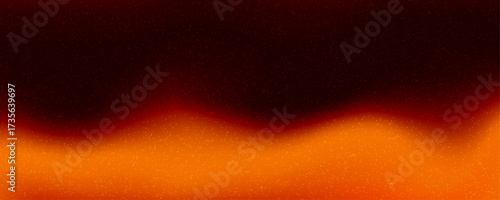 Abstract grainy gradient background with dark red orange and black colors. Textured warm fire glow effect with dust and smooth color transition