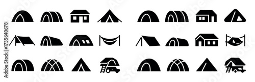 Camping Tent Icons