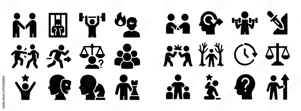 Fototapeta premium Mangaverse Icon Grid