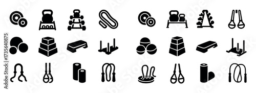 Exercise Machine Icon Set