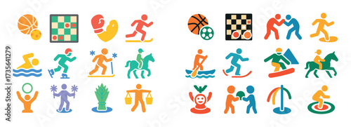 Colorful Sports Icon Grid