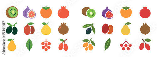 Colorful Fruit Icons