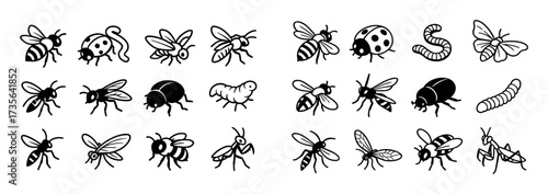 Isometric Insect Icons