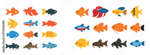 Colorful Fish Icons